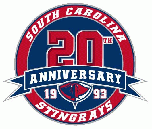 south carolina sting rays 2013 anniversary logo iron on heat transfer